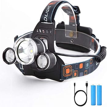 impermeable Tommao Linterna frontal LED recargable por USB c/ómodo para correr ligero ni/ños superbrillante senderismo pesca camping